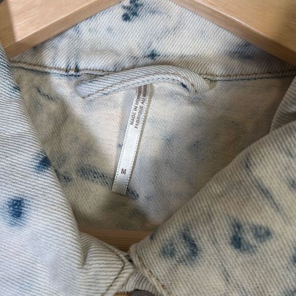 Free People Rumors Denim Jean‎ Jacket- NWT- Women Medium - Picture 3 of 11